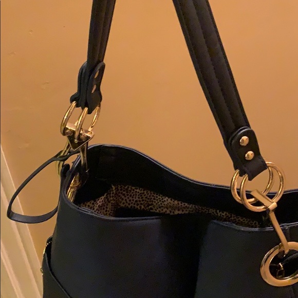 Navy blue shoulder bag - Picture 4 of 8